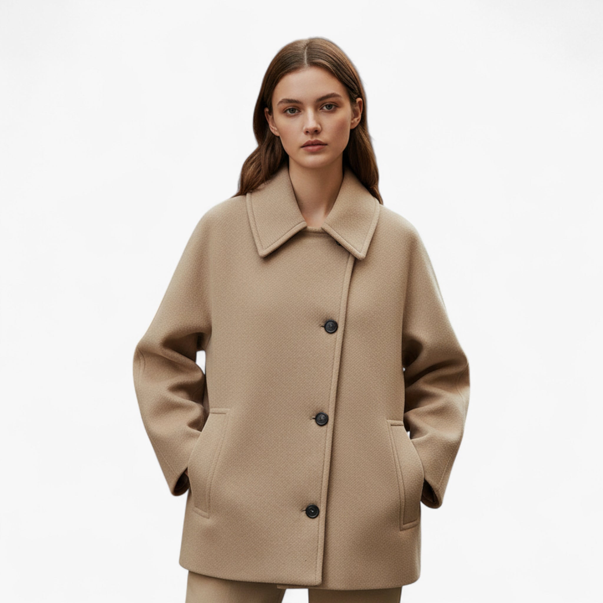 Zofia |Damski płaszcz z kołnierzem wykładanym Kurtki i płaszcze damskie Warschau Fashion