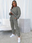 Komfortowy Zestaw Biegowy dla Kobiet Comfort Dames Jogging Set Ensemble Warschau Fashion Szary S