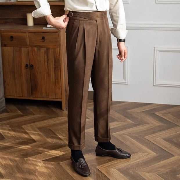 Spodnie MÄ skie Vintage z Paskiem - Yanis Pants Warschau Fashion Kaki 32