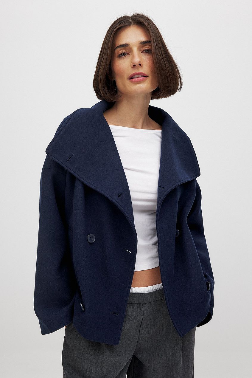 Dwurzędowy płaszcz wełniany Wool coat Warschau Fashion
