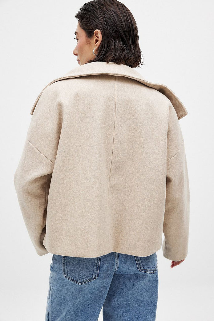 Dwurzędowy płaszcz wełniany Wool coat Warschau Fashion