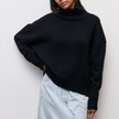Amélie - Bawełniany sweter oversize z odwróconym kołnierzem
