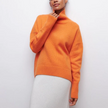 Amélie - Bawełniany sweter oversize z odwróconym kołnierzem