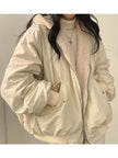 Damska długa kurtka zimowa z zamkiem Women's Jacket Warschau Fashion