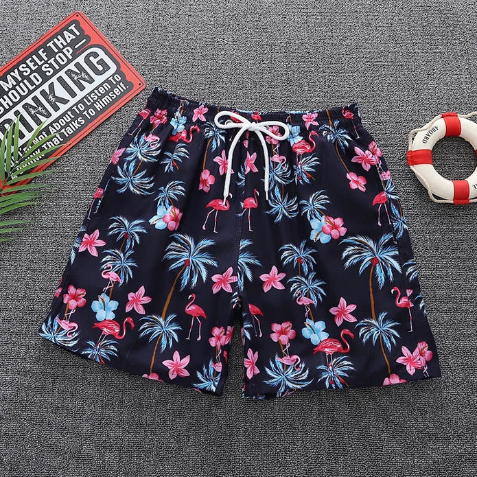 WW | Męski strój kąpielowy z plażowym wzorem