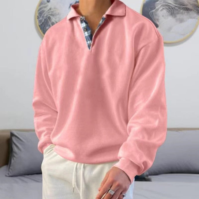 Benedikt | Męski Sweter Men Sweaters Warschau Fashion Różowy M