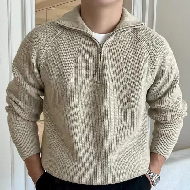 Werona Pół-Zip Swetrovia Sweater Warschau Fashion Beż S