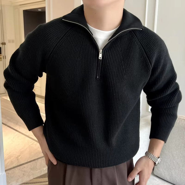 Werona Pół-Zip Swetrovia Sweater Warschau Fashion Czarny S