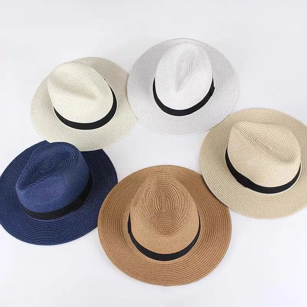 WW Panama Słomkowe Kapelusze schönheit20240621 Warschau Fashion Niebieski 56-58 cm