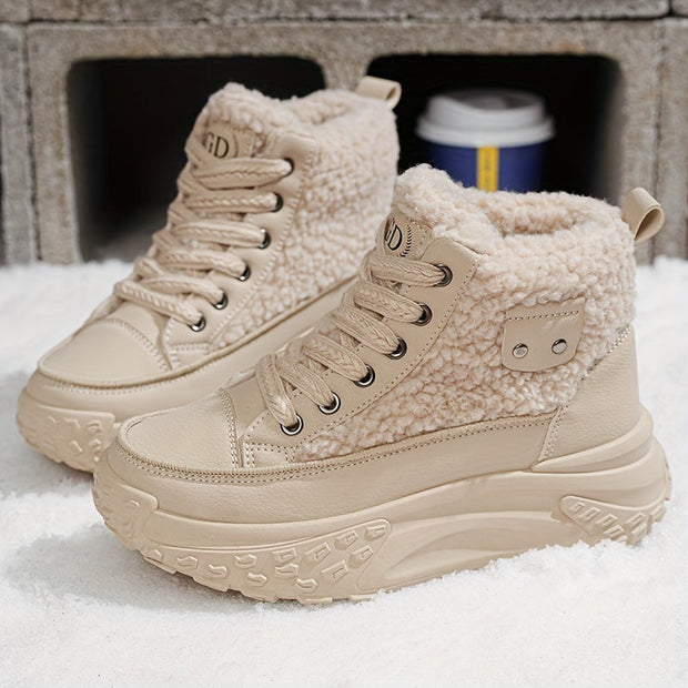 Ciepłe Buty Śniegowe dla Kobiet – Wygodne i Stylowe na Zimę Warschau Fashion Khaki 36