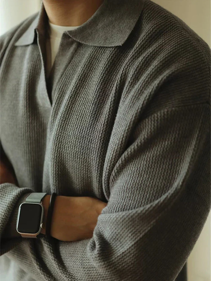 VALERO - Męski Polo Sweter