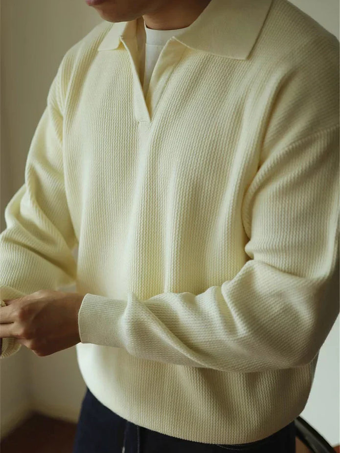 VALERO - Męski Polo Sweter