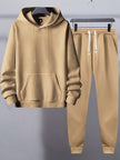 FINN - Męski dres | Bluza z kapturem i spodnie dresowe Set Warschau Fashion Khaki S