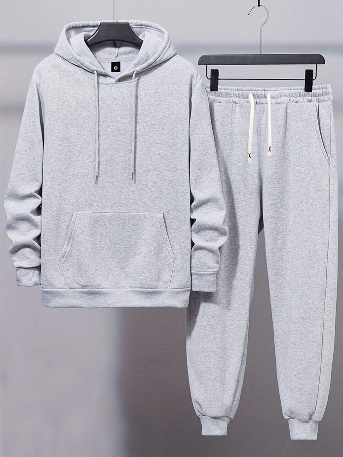 FINN - Męski dres | Bluza z kapturem i spodnie dresowe Set Warschau Fashion Szary S
