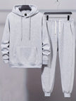 FINN - Męski dres | Bluza z kapturem i spodnie dresowe Set Warschau Fashion Szary S