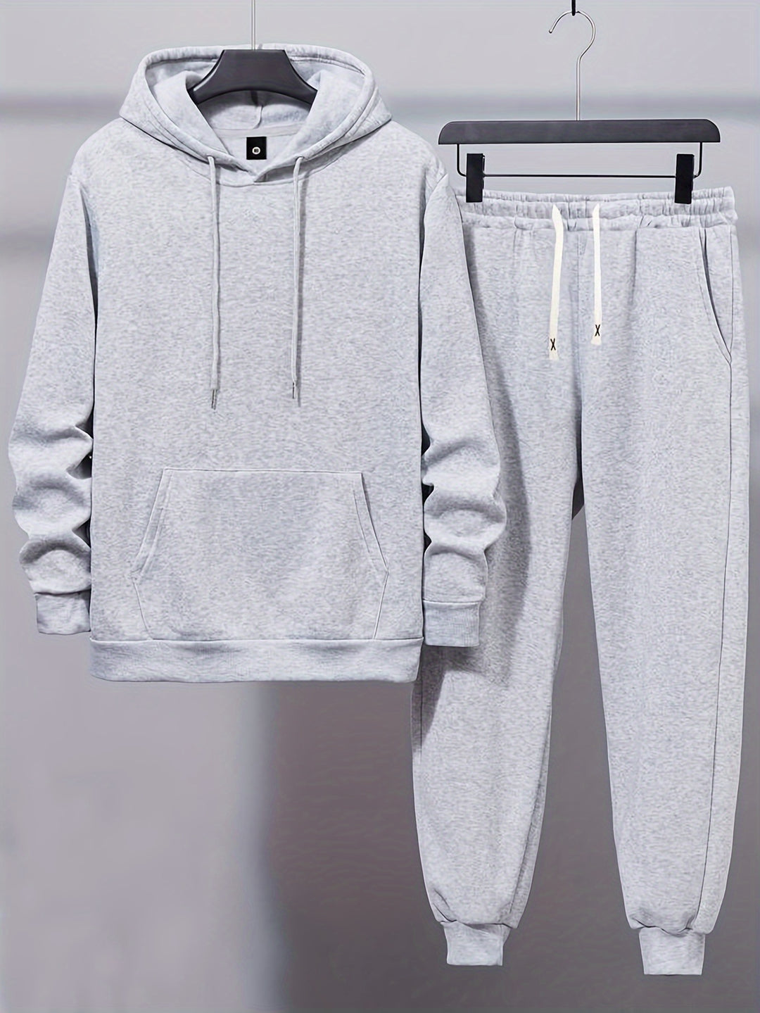 FINN - Męski dres | Bluza z kapturem i spodnie dresowe Set Warschau Fashion Szary S