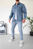 Gavin | Męska Koszula w Stylu Casual shirts & polos Warschau Fashion Niebieski S