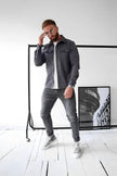 Gavin | Męska Koszula w Stylu Casual shirts & polos Warschau Fashion Ciemnoszary S