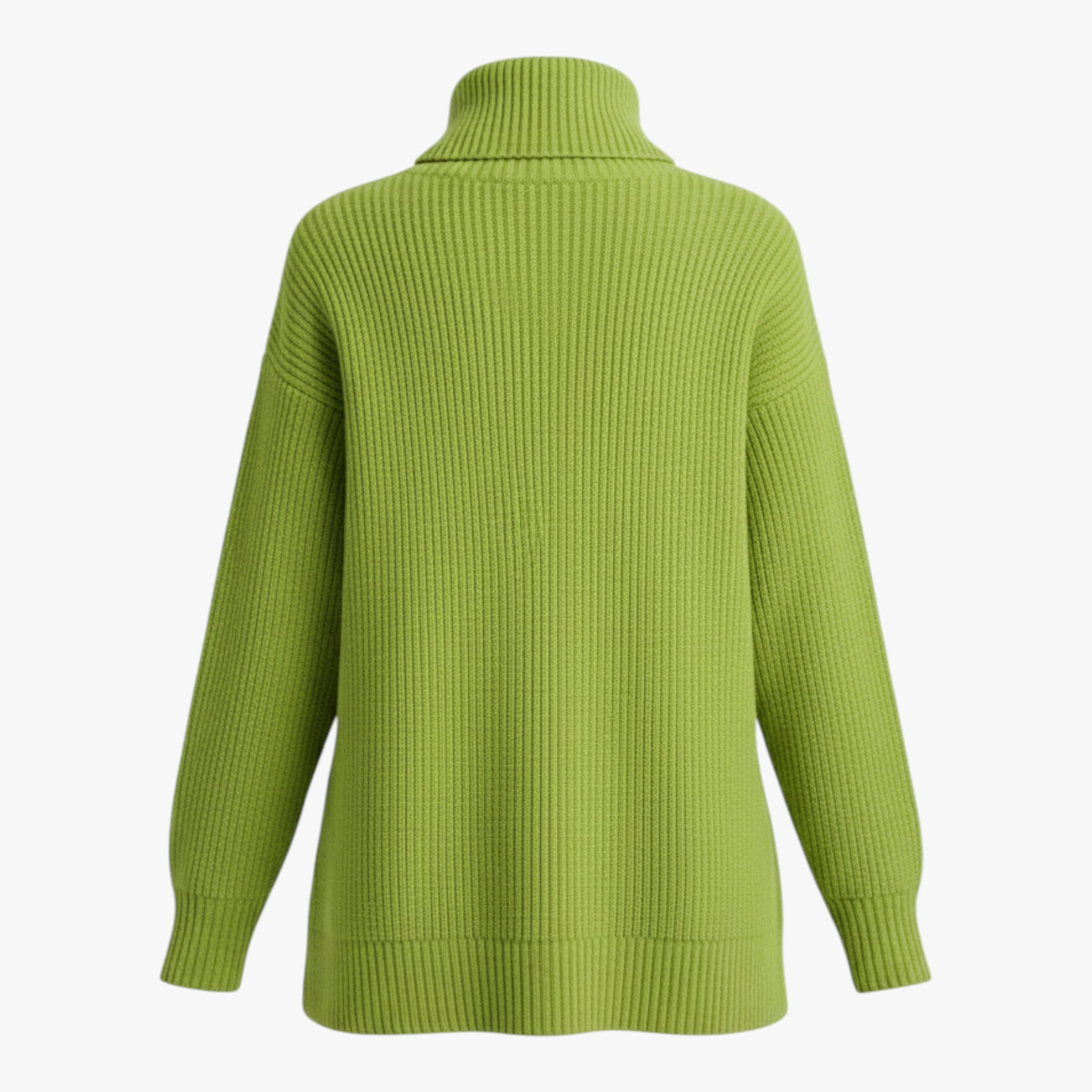 Irena | Damski sweter z wysokim prążkowanym kołnierzem i diamentowym splotem Swetry Warschau Fashion