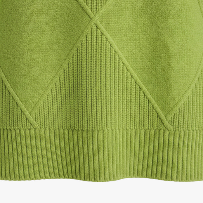 Irena | Damski sweter z wysokim prążkowanym kołnierzem i diamentowym splotem Swetry Warschau Fashion