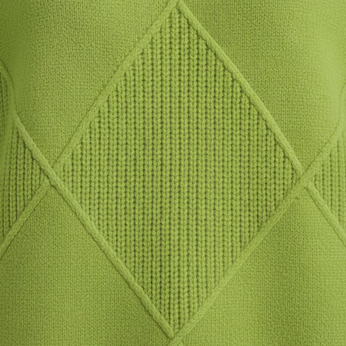 Irena | Damski sweter z wysokim prążkowanym kołnierzem i diamentowym splotem Swetry Warschau Fashion