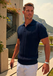 Sweter Polo Granatowy