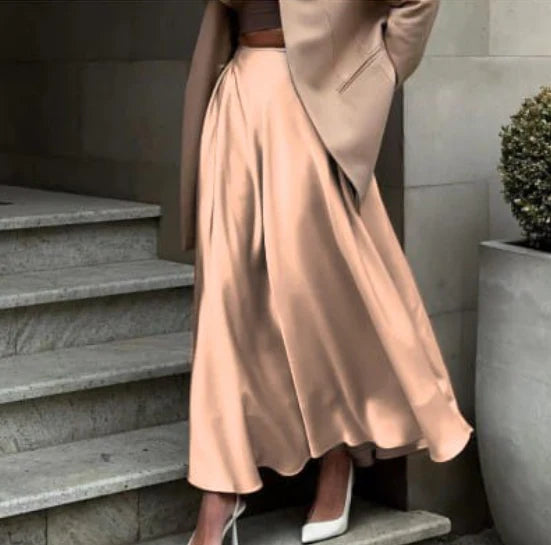 Stylowa Maxi Spódnica dla Kobiet Women Skirt Warschau Fashion Khaki S