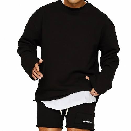 Loey | Męski Basic Pulower Men Sweaters Warschau Fashion Czarny M