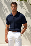 Sweter Polo Granatowy