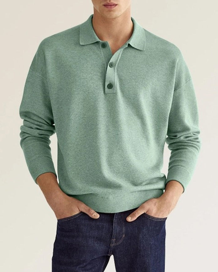 Jantje | Męska koszula z długim rękawem z guzikami Men's Clothing Warschau Fashion Zielony M