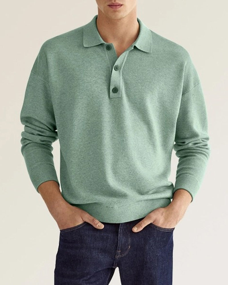 Jantje | Męska koszula z długim rękawem z guzikami Men's Clothing Warschau Fashion Zielony M
