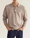 Jantje | Męska koszula z długim rękawem z guzikami Men's Clothing Warschau Fashion Khaki M