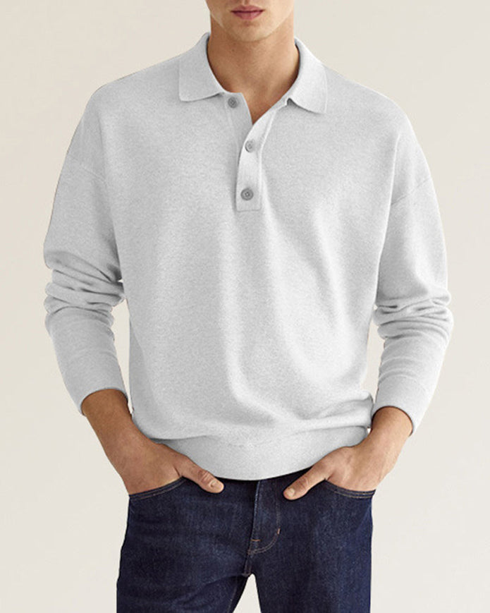 Jantje | Męska koszula z długim rękawem z guzikami Men's Clothing Warschau Fashion Biały M