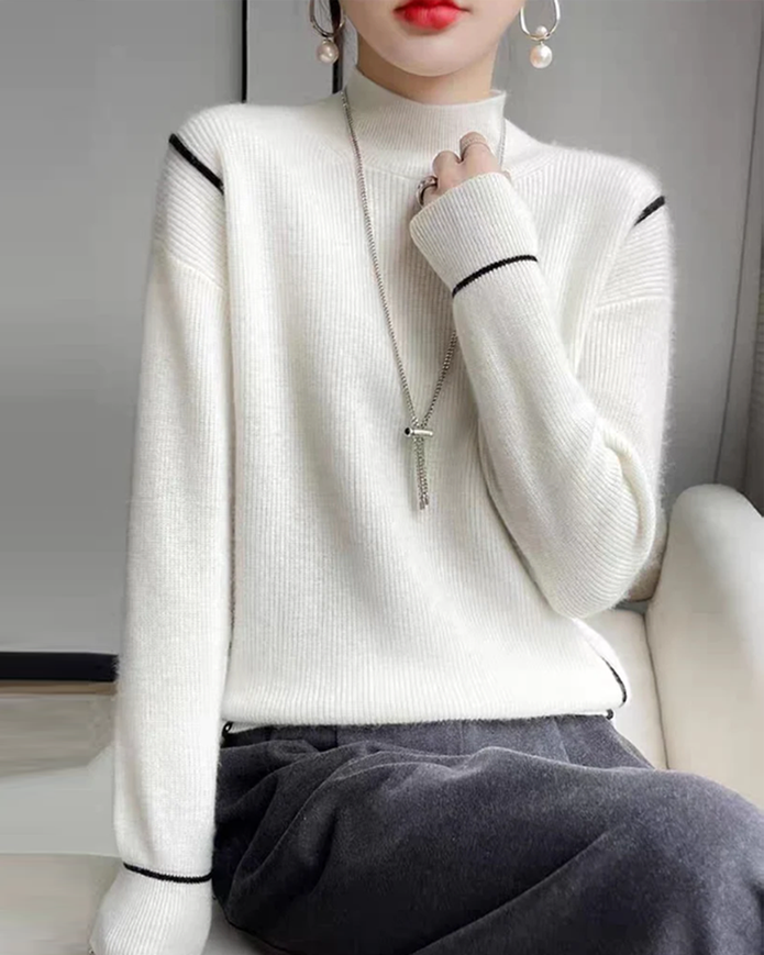 Jaq | Elegancki Minimalistyczny Golf Damski Sweaters & Cardigans Warschau Fashion