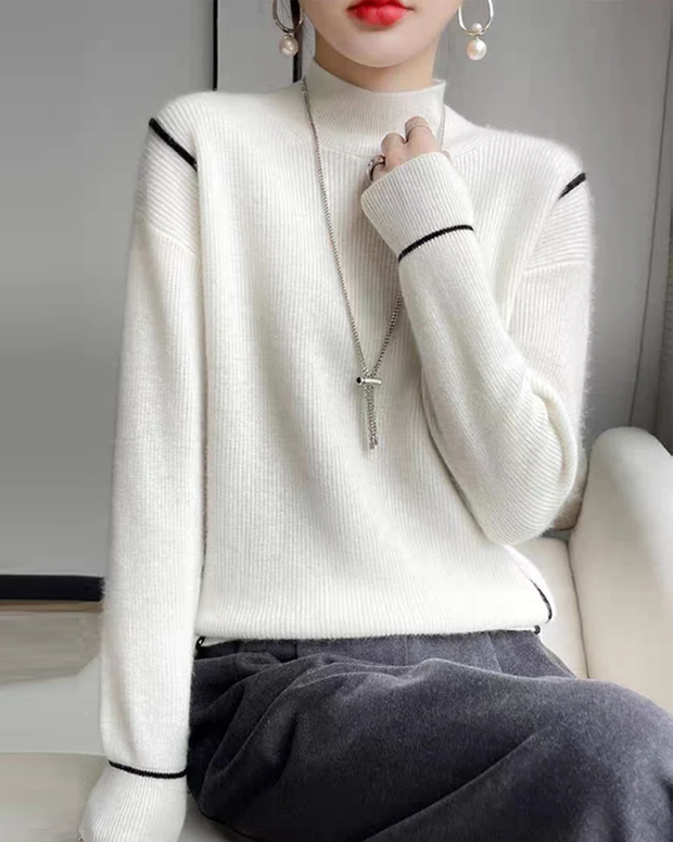 Jaq | Elegancki Minimalistyczny Golf Damski Sweaters & Cardigans Warschau Fashion