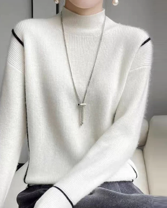 Jaq | Elegancki Minimalistyczny Golf Damski Sweaters & Cardigans Warschau Fashion