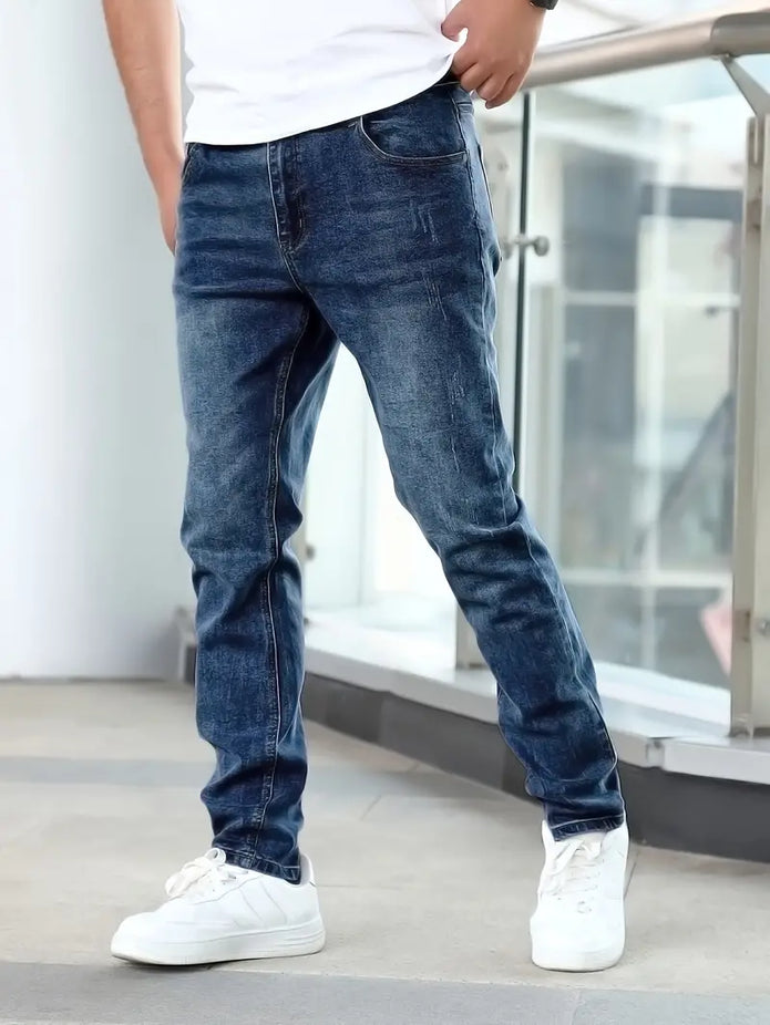 RAVI | Męskie dżinsy z funkcjonalnymi kieszeniami Pants Men Warschau Fashion Niebieski XS