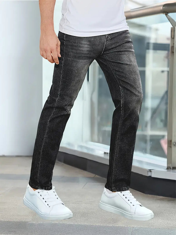 RAVI | Męskie dżinsy z funkcjonalnymi kieszeniami Pants Men Warschau Fashion Czarny XS