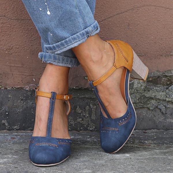 Astrid – Ortopedyczne Obuwie na Obcasie dla Pań Schoenen dames Warschau Fashion Niebieski 35