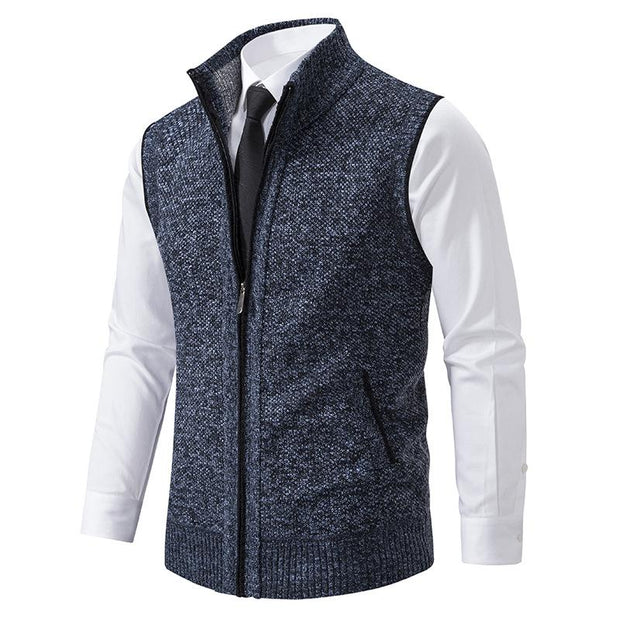 Elegancka kamizelka męska Men Jackets Warschau Fashion Niebieski XS