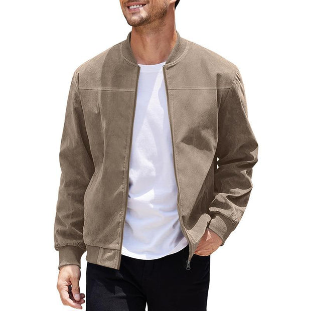 Męska kurtka z pełnym zamkiem błyskawicznym i bocznymi kieszeniami Men Jackets Warschau Fashion
