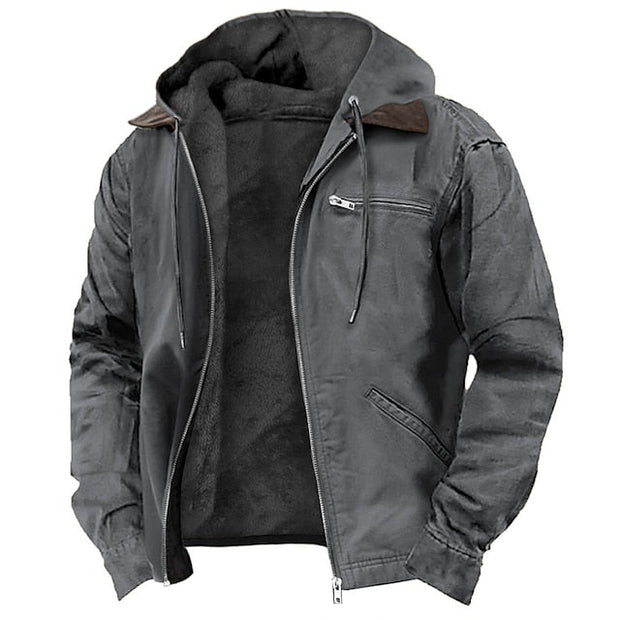 Elegancki Męski Płaszcz Stilo Winter Jacket Men Warschau Fashion Szary S