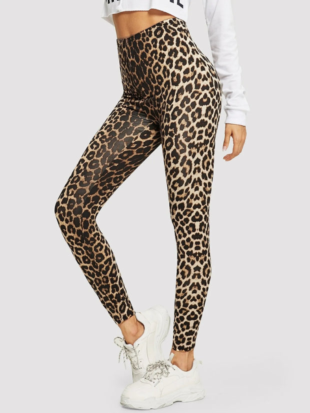 DYANTA | Modna Legginsa Leopard dla Kobiet - Sportowa i Wygodna Dames Sokken & kousen | modern Warschau Fashion Wzór panterki S