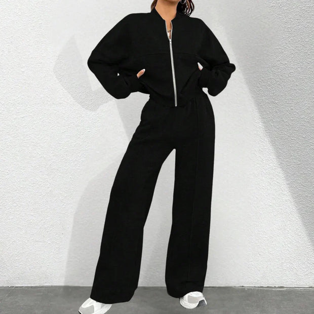 Lina | Stylowy Dwuczęściowy Zestaw dla Kobiet Warschau Fashion Czarny S