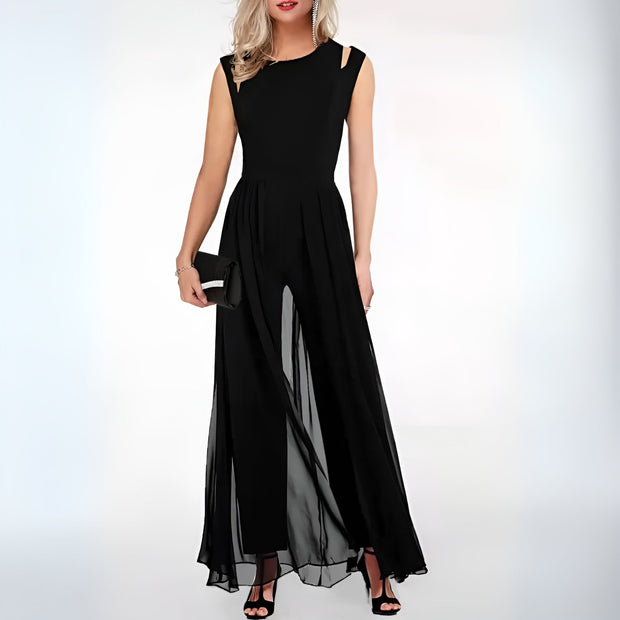 Lisa | Elegancki Damski Kombinezon Wieczorowy | Stylowy Jumpsuit Warschau Fashion Czarny S