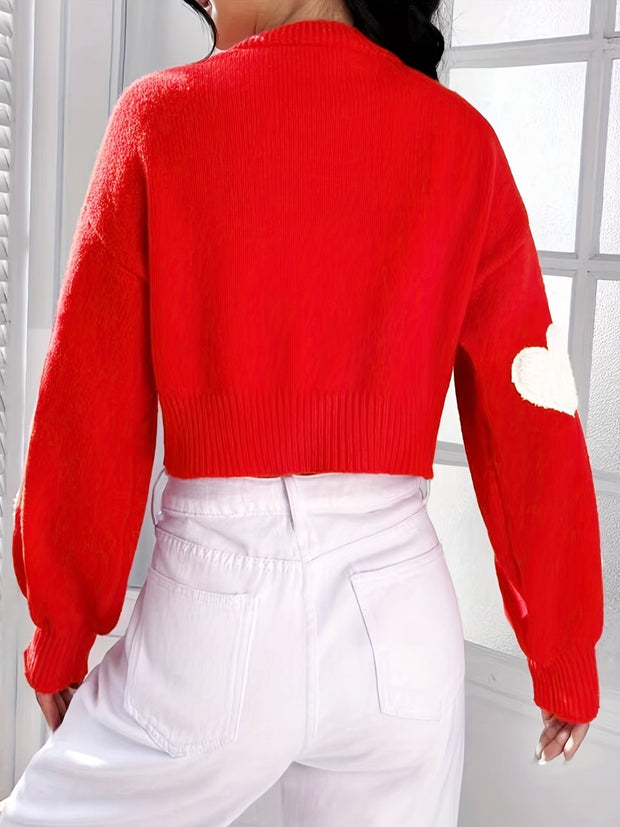 Lotte | Kardigan z Motywem Serca Warschau Fashion