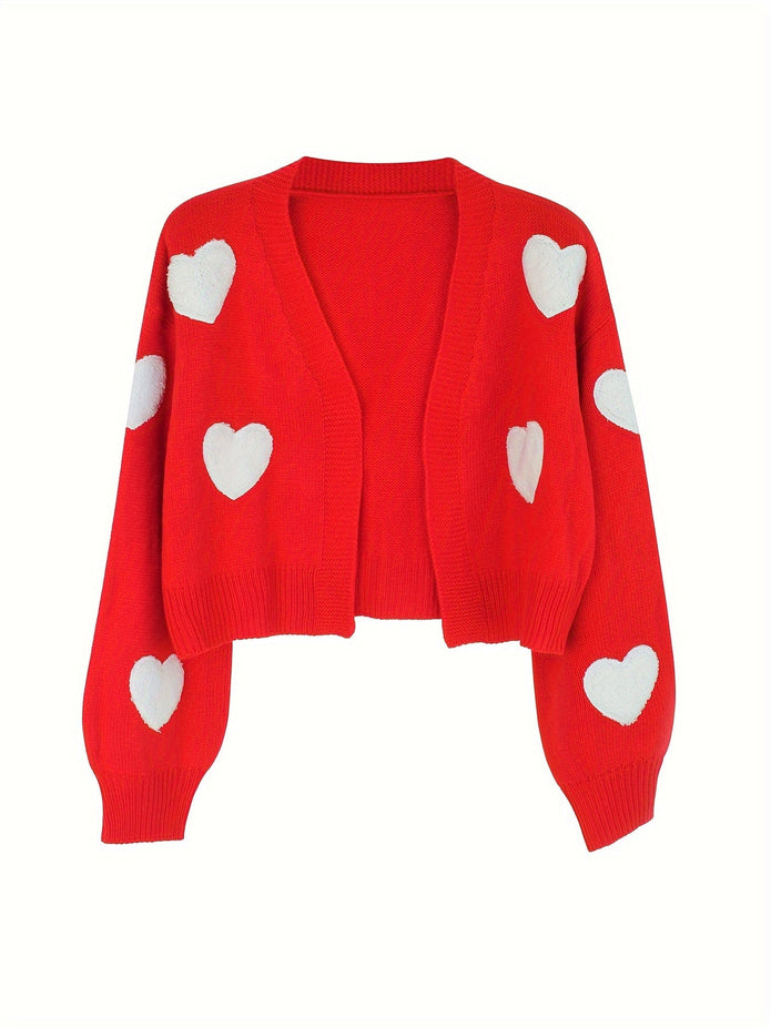 Lotte | Kardigan z Motywem Serca Warschau Fashion