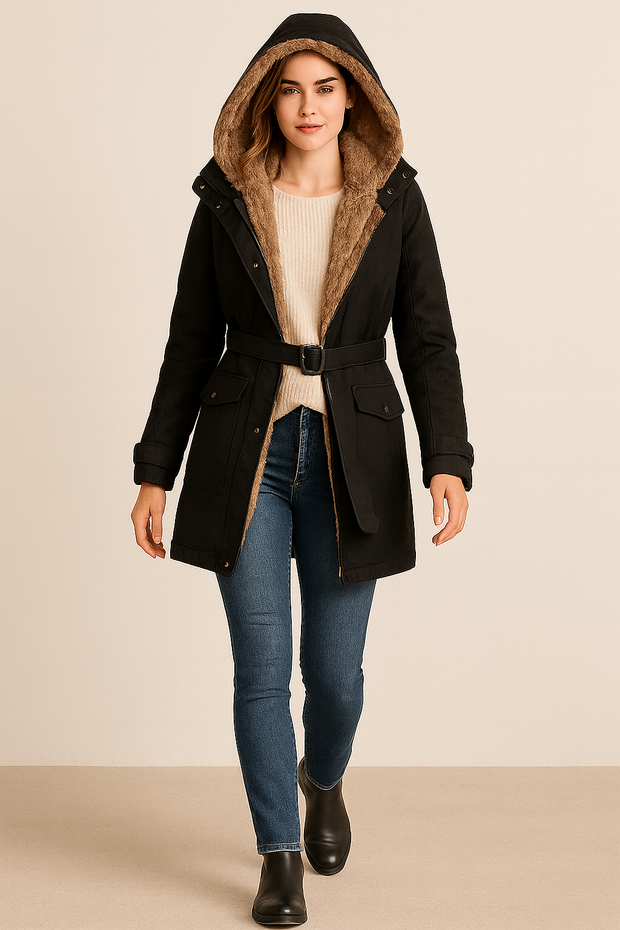 Luvanna | Damska Długa Zimowa Kurtka | Elegancka Ochrona przed Zimnem Coats & Jackets Warschau Fashion
