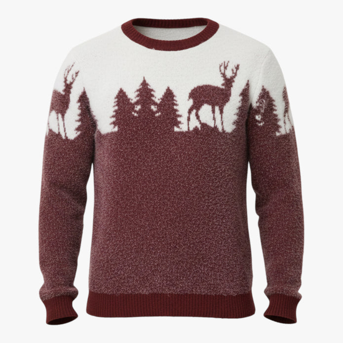 Filip | Męski sweter świąteczny Swetry Warschau Fashion Burgund S