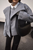 Dwurzędowy płaszcz wełniany Wool coat Warschau Fashion